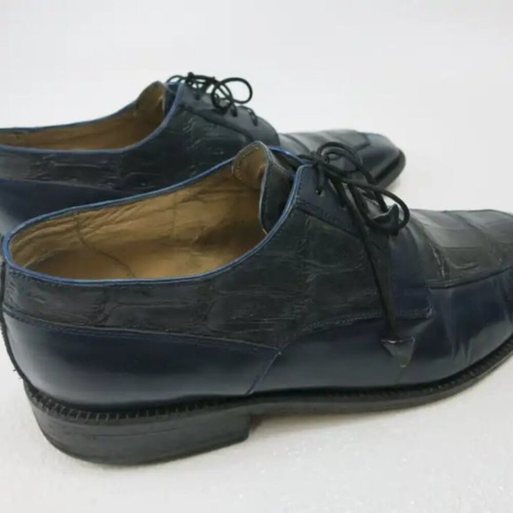 Distefano Genuine Crocodile Dress Oxfords Men's Footwear Shoes Italy Size 10.5 - Picture 5 of 7